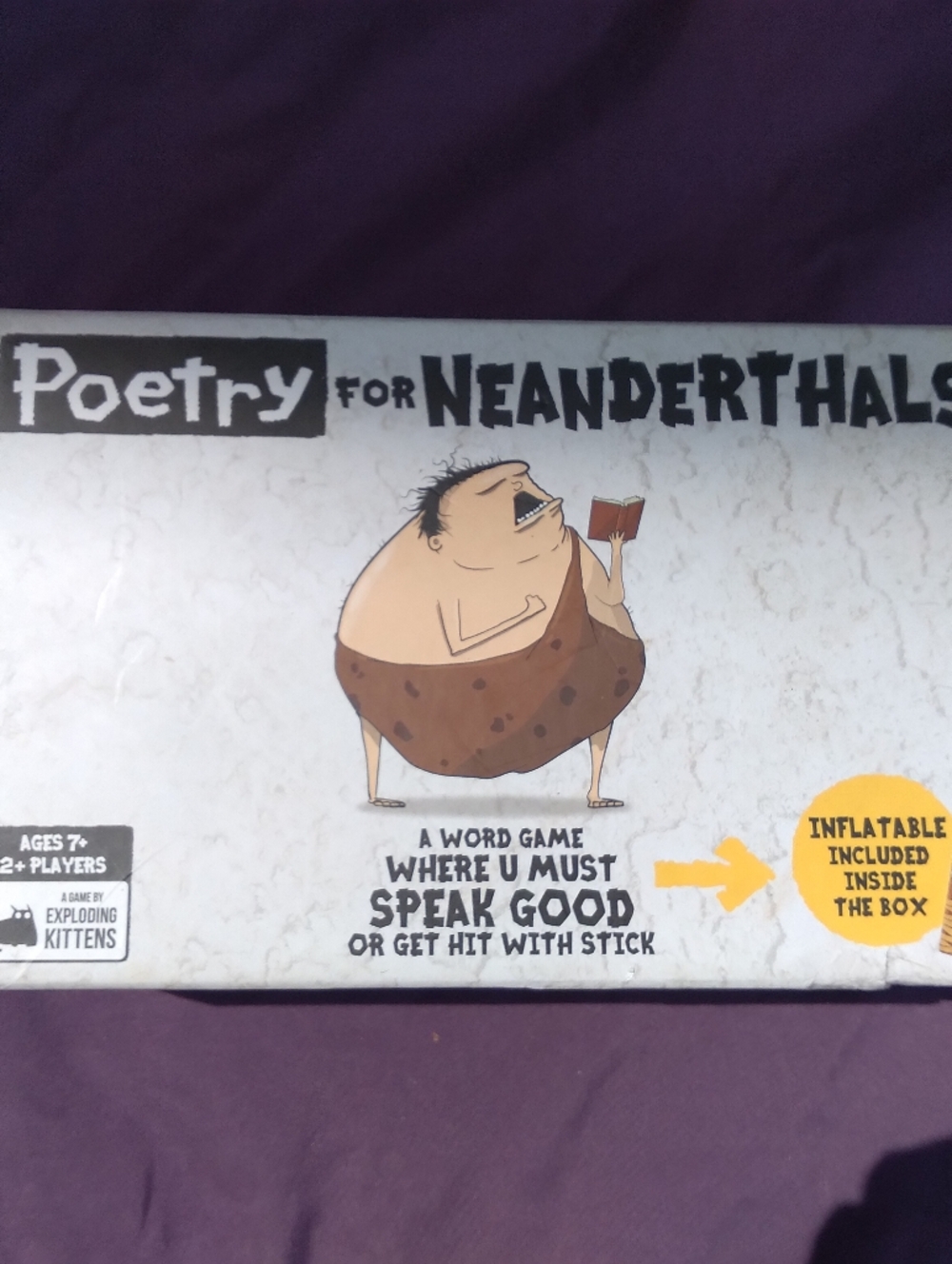 Poetry for Neanderthals Party Word Game - White